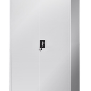 Armario metálico con puertas abatibles de medidas 90x40x185 cms, acabado color gris ral 7035